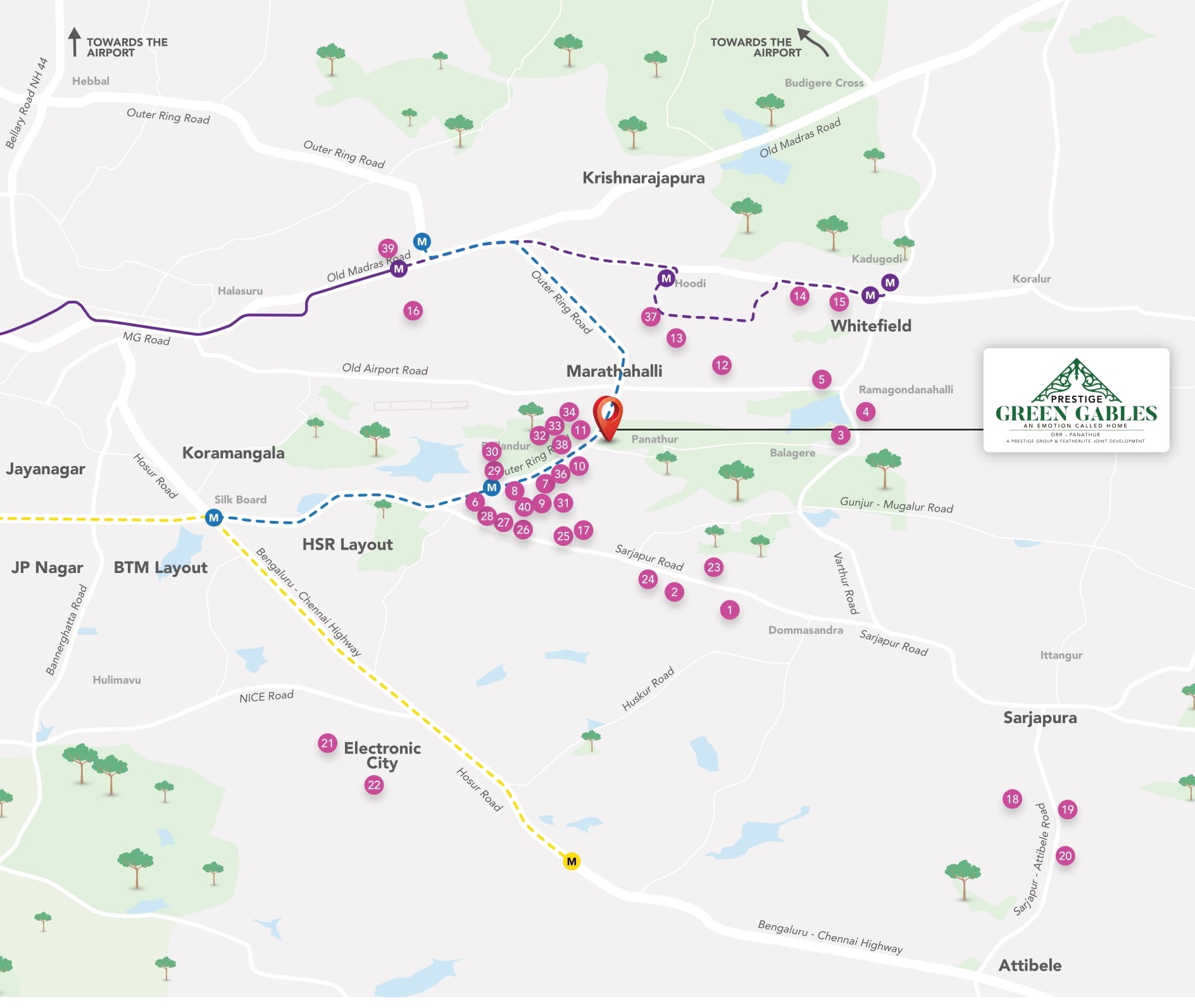 Prestige Green Gables Location map